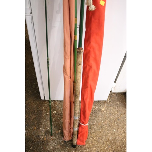 145 - Three. Various fishing rods