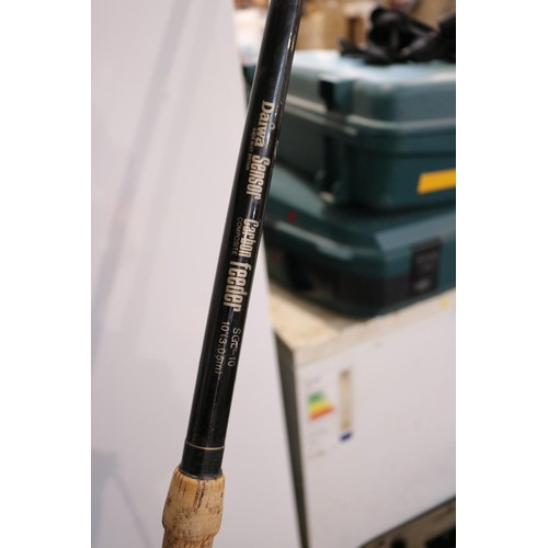 146 - Daiwa sensor carbon feeder, 10 foot fishing rod, and Case