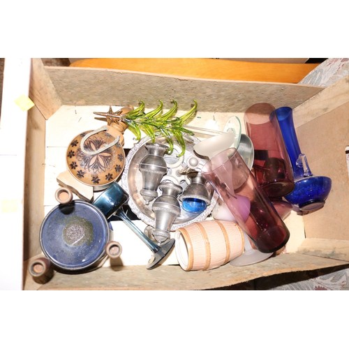 176 - Two boxes of various glass, including Wedgewood etc