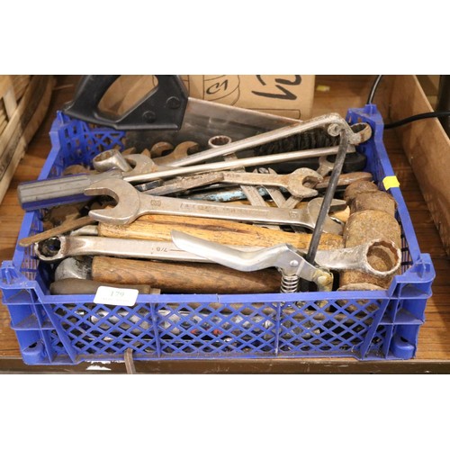 179 - Assortment of spanners, etc