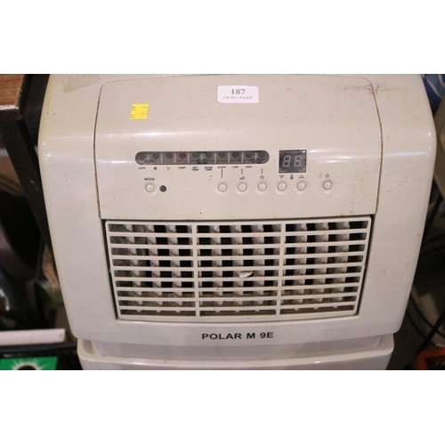 187 - Polar M 9E portable air conditioner unit - warranted until 12 noon Tuesday following the above sale