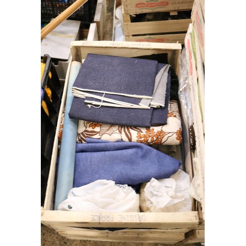 209 - Six boxes of various linen