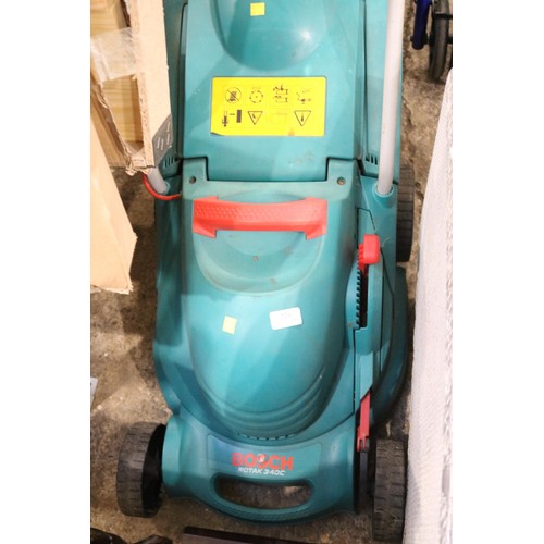 226 - Bosch rotak lawnmower 340c - warranted until 12 noon Tuesday following the above sale