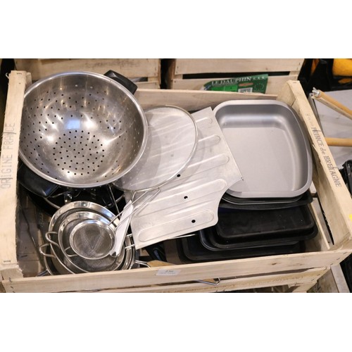 230 - Seven trays of Various kitchenware