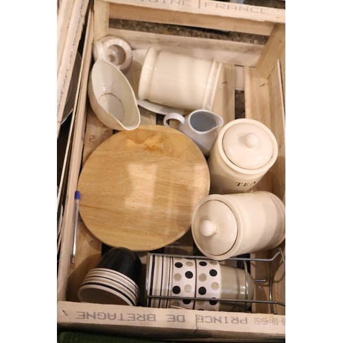 238 - 8 x trays various kitchenware