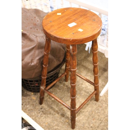 241 - 4 various stools & linen basket