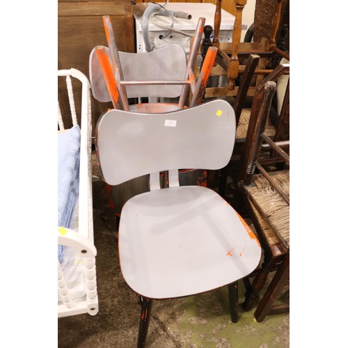 243 - 3 vintage butterfly dining chairs