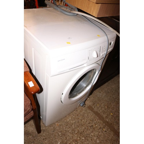 255 - John Lewis, J L,WM1407 washing machine - warranted until 12 noon, Tuesday, following the above sale