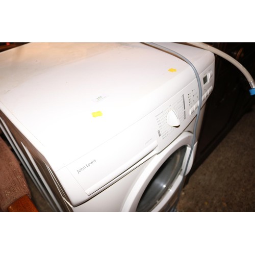 255 - John Lewis, J L,WM1407 washing machine - warranted until 12 noon, Tuesday, following the above sale