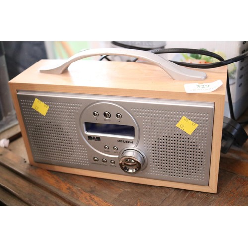 329 - Bush DAB digital radio - warranted until noon Tues following the above sale