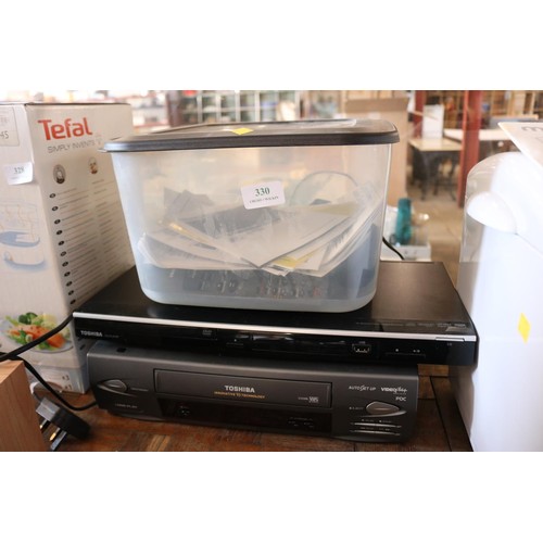 330 - Toshiba video/dvd player etc - warranted until noon Tues following the above sale