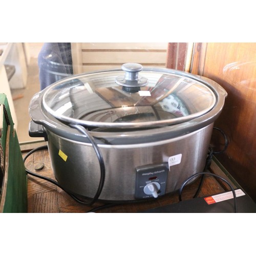 333 - Morphy Richards slow cooker (large) - warranted until 12 noon Tuesday following the above sale