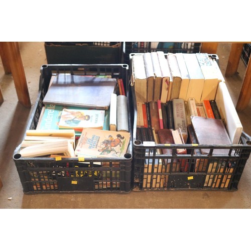 340 - 2 boxes of various hard & paper back books