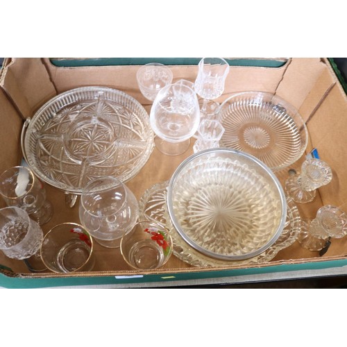 385 - 4 x boxes of various glassware