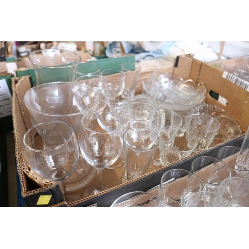 385 - 4 x boxes of various glassware