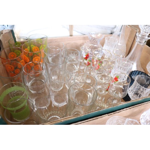 385 - 4 x boxes of various glassware