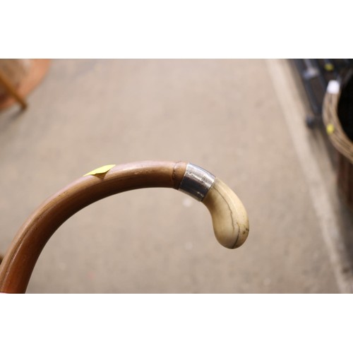 439A - Silver topped walking cane