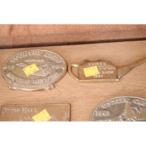 456 - Local vintage A.V.M.E.C country show brass plaques