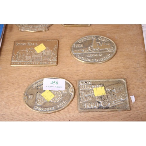 456 - Local vintage A.V.M.E.C country show brass plaques