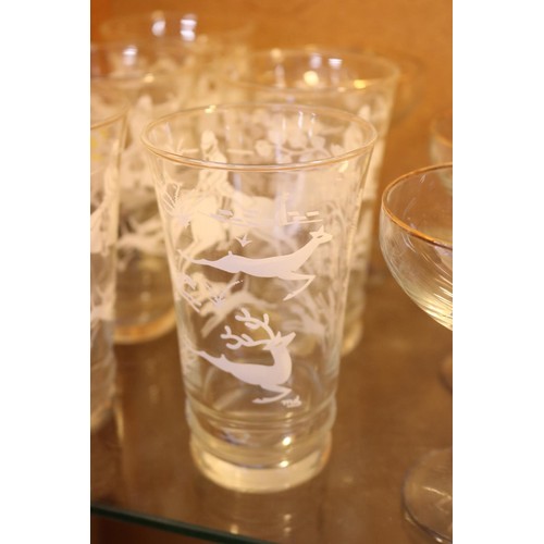 462 - Babycham glasses & hunting