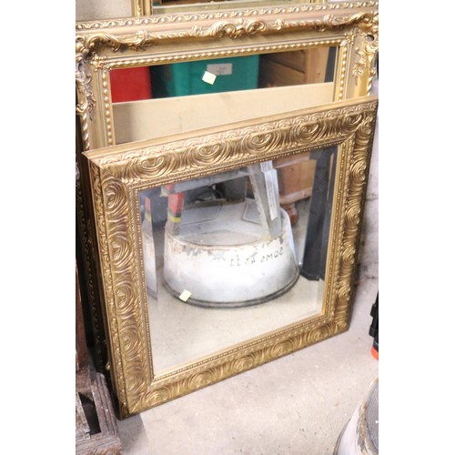 553 - 3 modern decorative framed wall mirrors (various sizes)