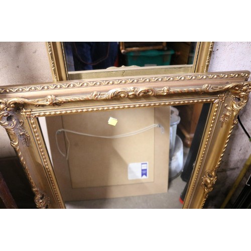 553 - 3 modern decorative framed wall mirrors (various sizes)