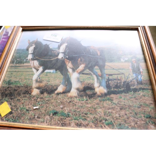 558 - Farming themed collection - DVD's, books, pictures & collectors plates