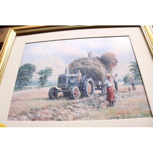 558 - Farming themed collection - DVD's, books, pictures & collectors plates