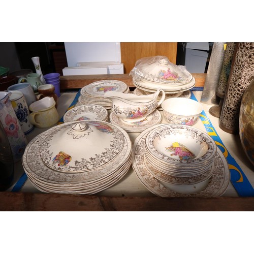 580 - Crinoline lady china set