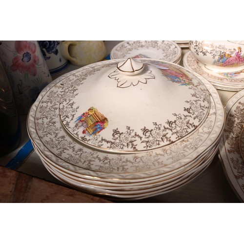 580 - Crinoline lady china set