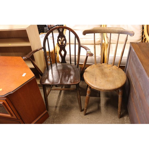 606 - Ercol chair & penny seat chair