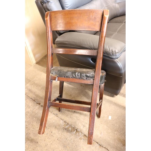 626 - Set of 6 antique mahogany inlaid dining chairs