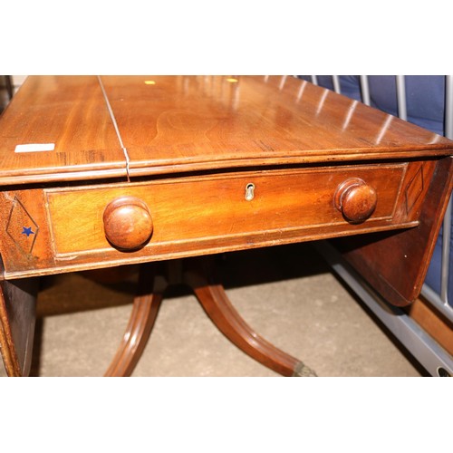 633 - Antique mahogany sofa table a/f