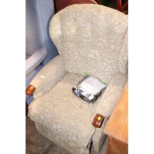 649 - Sherborne electric recliner chair - warranted until 12 noon Tuesday following the above sale