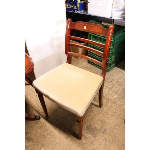 657 - Reupholstered extending dining table with 6 chairs