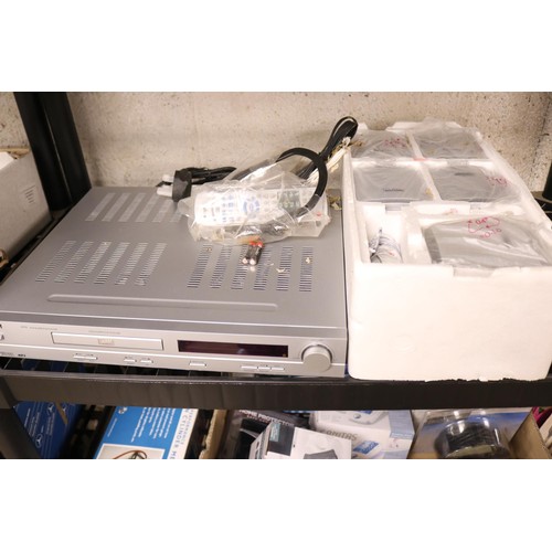 155 - TEVIONDVD player and speakers-warranted until 12 noon Tuesday following the above sale