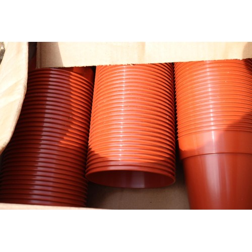 77 - 2 x boxes of plastic pots