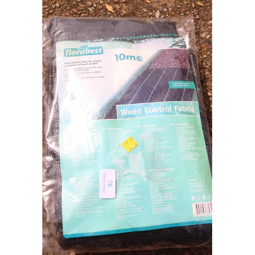 78 - box of weed control fabric/plant underlay