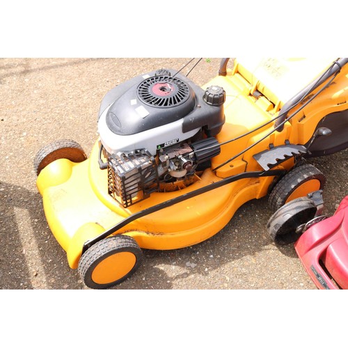 84 - Yellow self propelled lawn mower