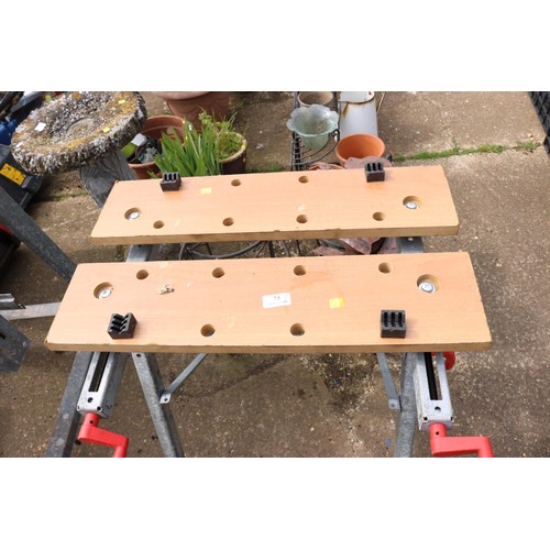 73 - Large galvanised workmate bench