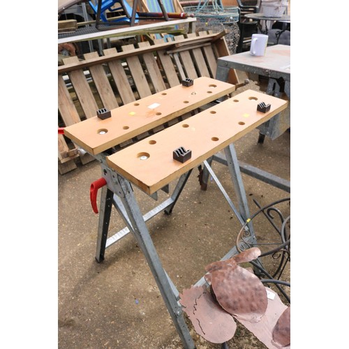 73 - Large galvanised workmate bench