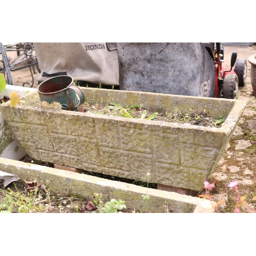 85 - Pair of concrete troughs