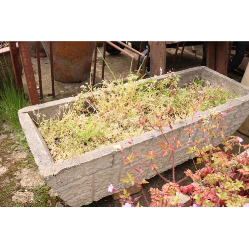 86 - Pair of concrete troughs