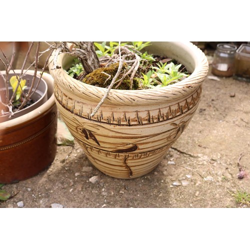 87 - 4 various glazed planters & plant pot