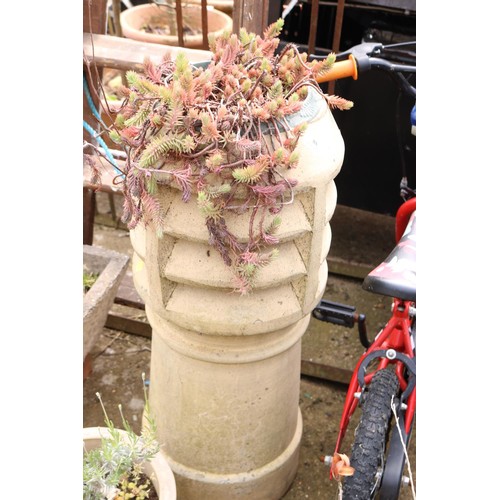 88 - Tall chimney pot planter