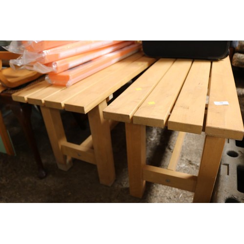 98 - Pair of beech benches