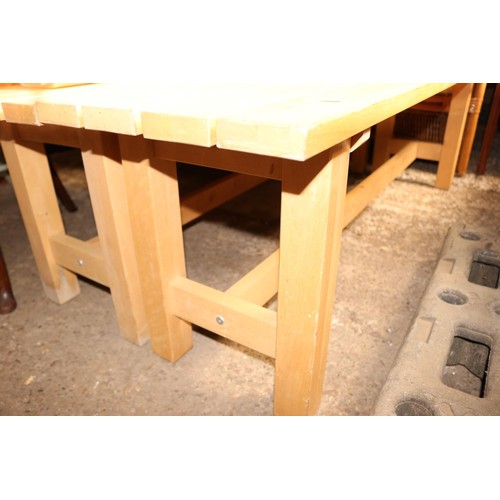 98 - Pair of beech benches