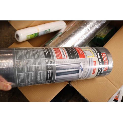 102 - Box containing quantity of radiator reflector foil, frost guard, etc