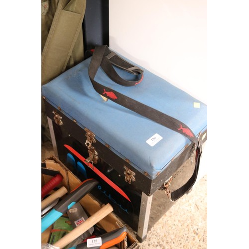 156 - Fishing rods, bag, umbrella & tackle box