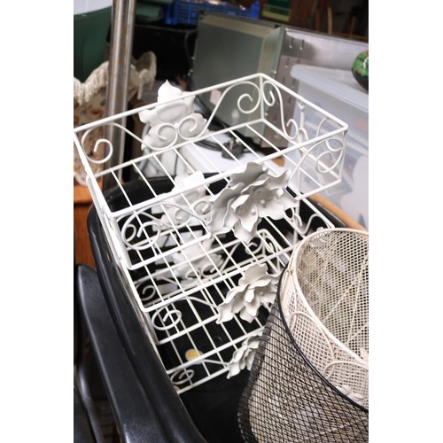 229 - Qty of linen bins & wine rack